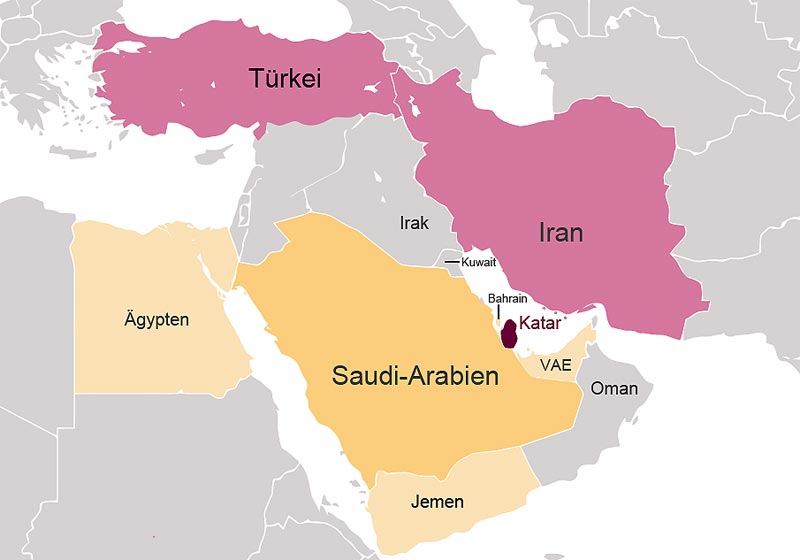 Katar-Krise - Isolation Katars durch Saudi-Arabien