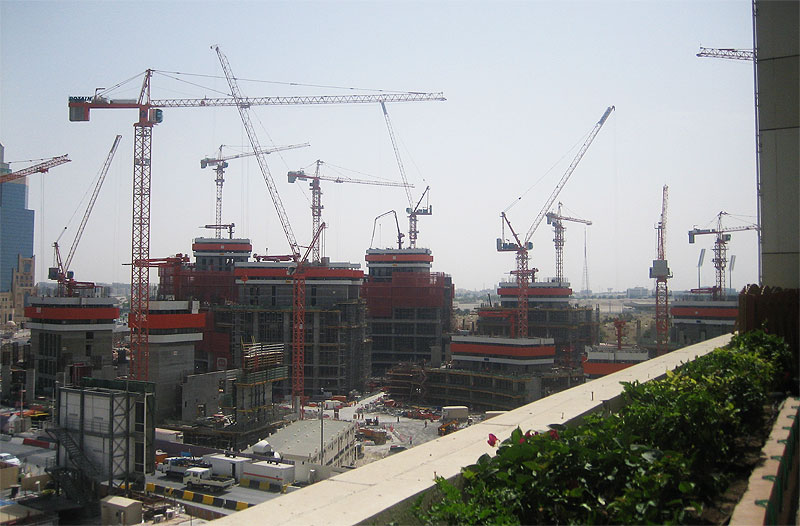 Baustelle in Doha (Wirtschaft in Katar)