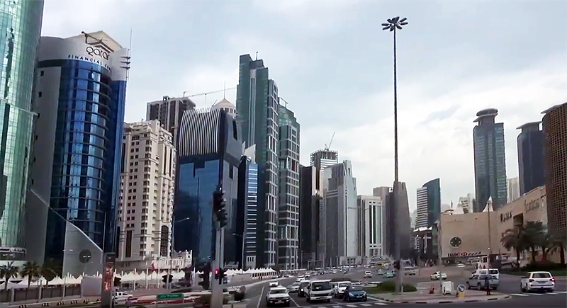 Strasse in Doha (Katar)