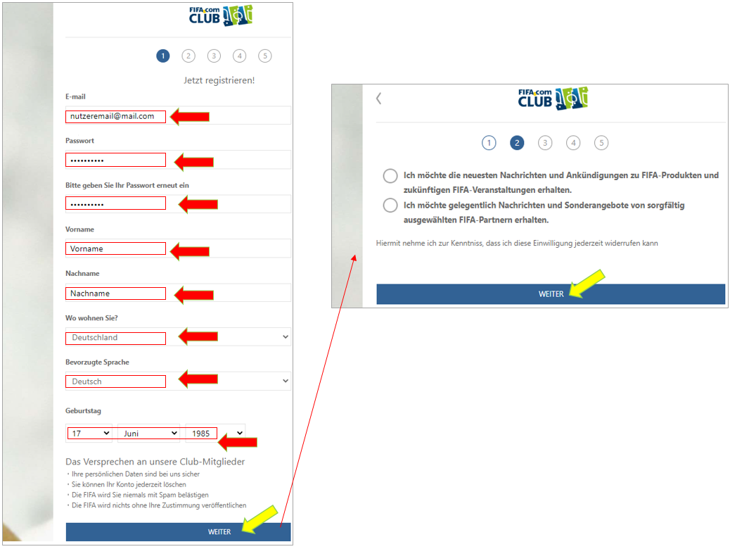 FIFA WM-Ticket kaufen - beim FIFA-Portal registrieren