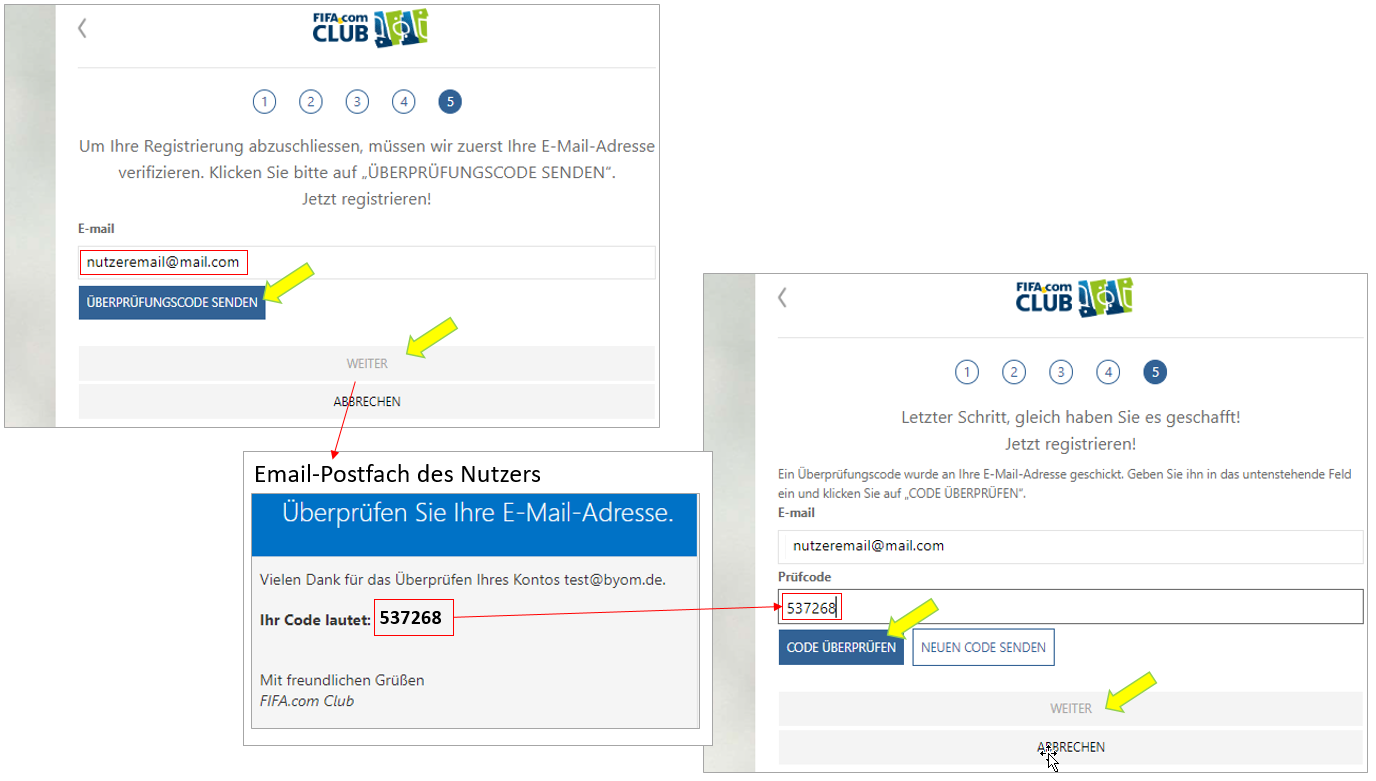 FIFA WM-Ticket kaufen - beim FIFA-Portal registrieren